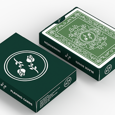 BLACK ROSES IMMERGRÜN Playing Cards